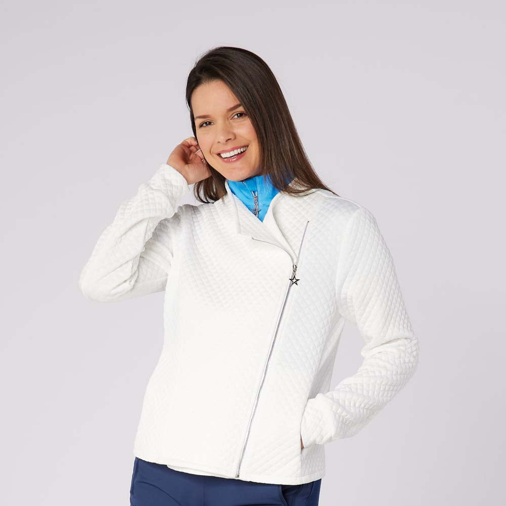 Swing Out Sister Ladies Unique Biker Style Jacket with Stylish Quilted Effect