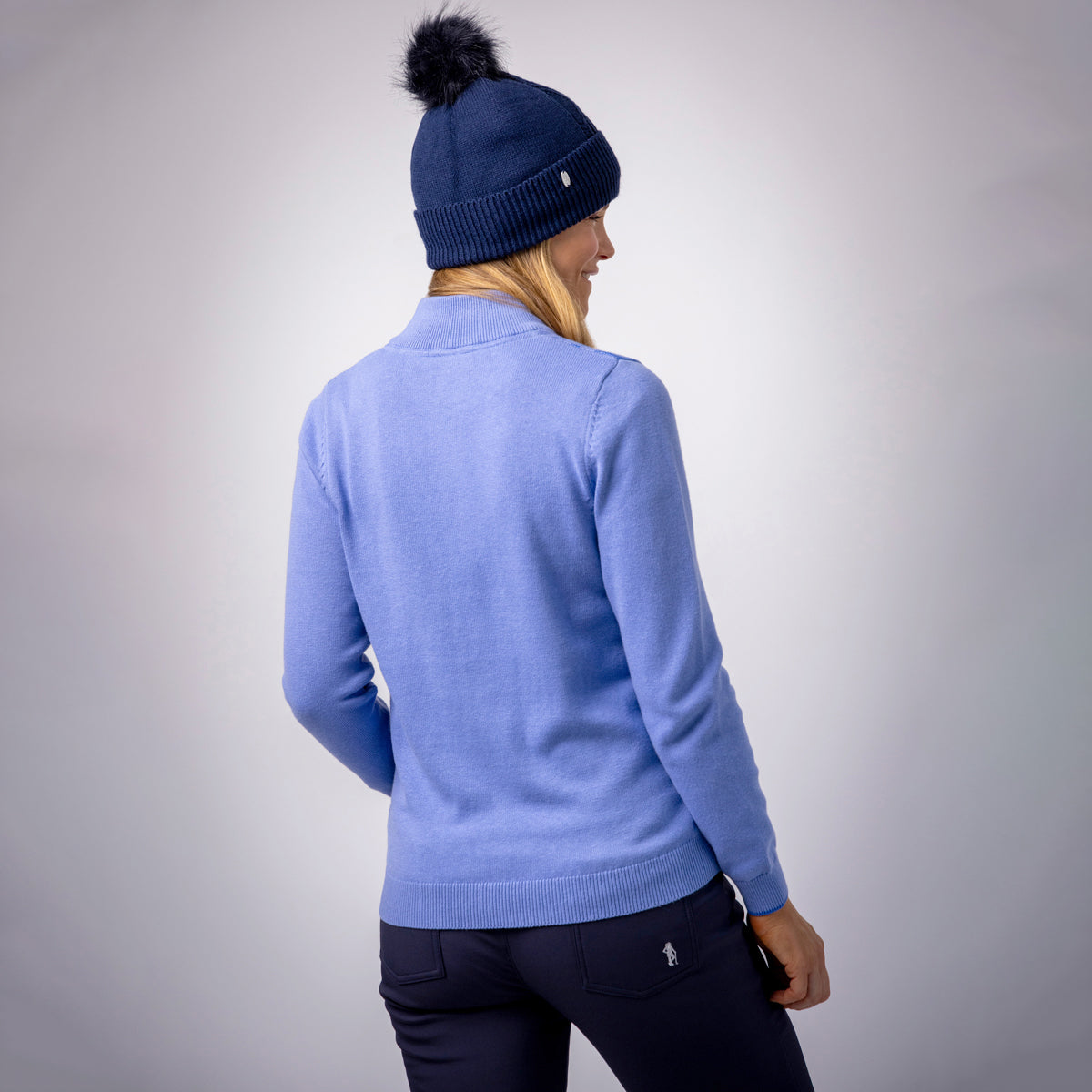 Glenmuir Ladies Cashmere Blend Sweater with Lurex Thread and Water Repellent Finish