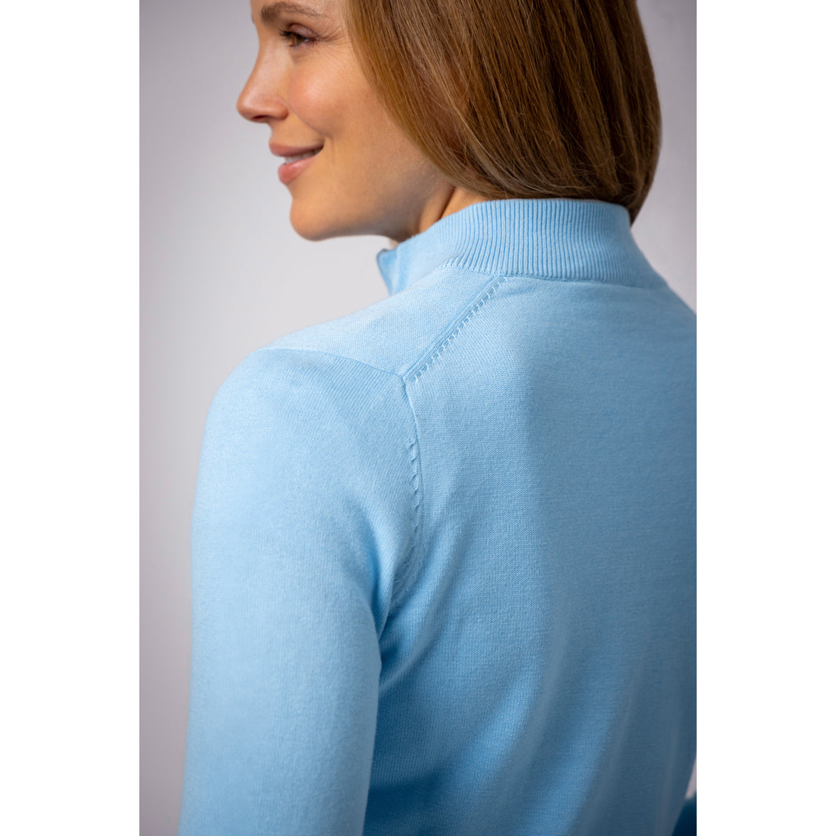 Glenmuir Ladies 100% Cotton Half-Zip Sweater