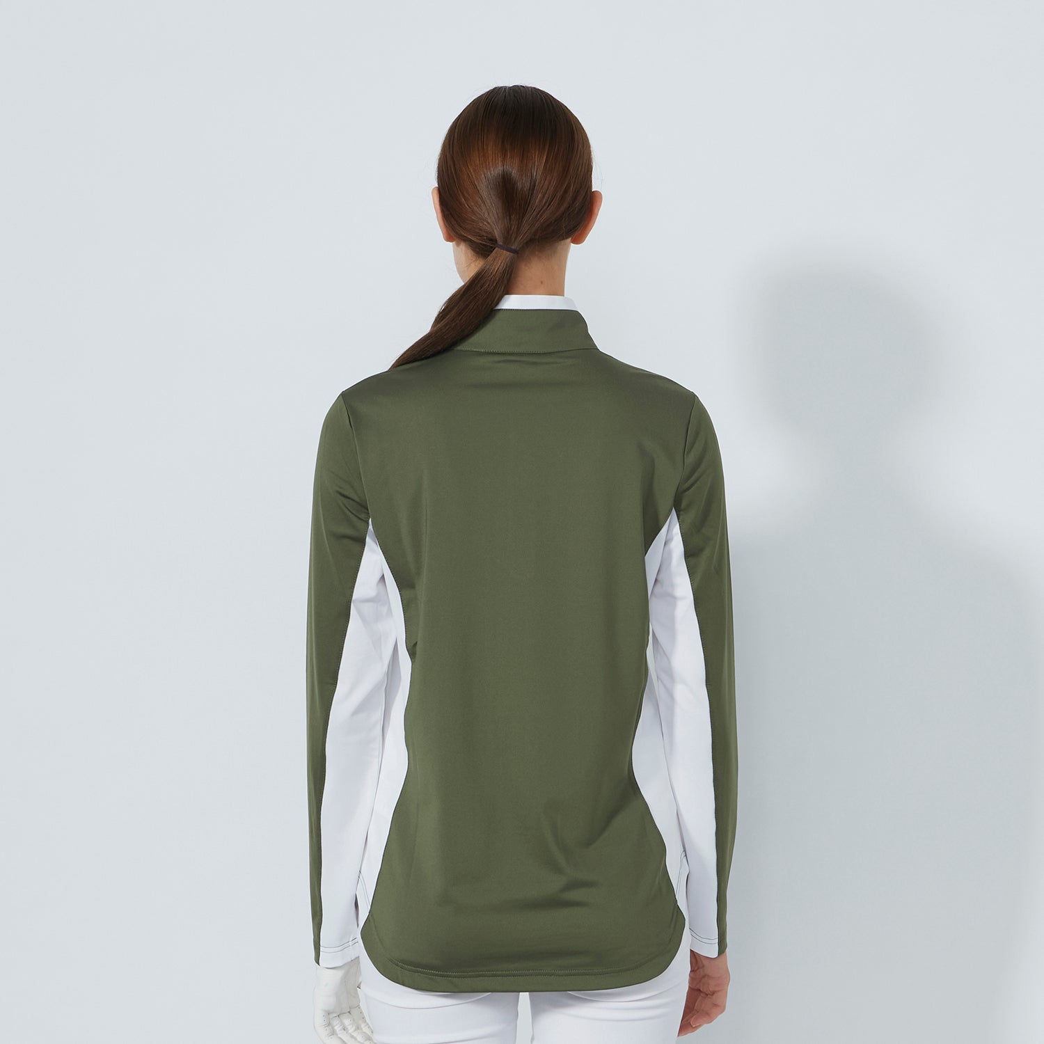 Daily Sports Ladies Lightweight Zip-Neck Top with Colour Blocks