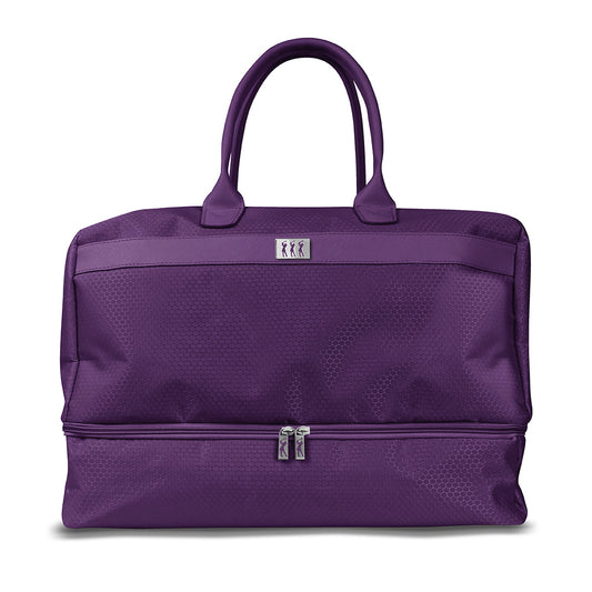 Honeycomb Holdall With Separate Shoe Compartment in Purple