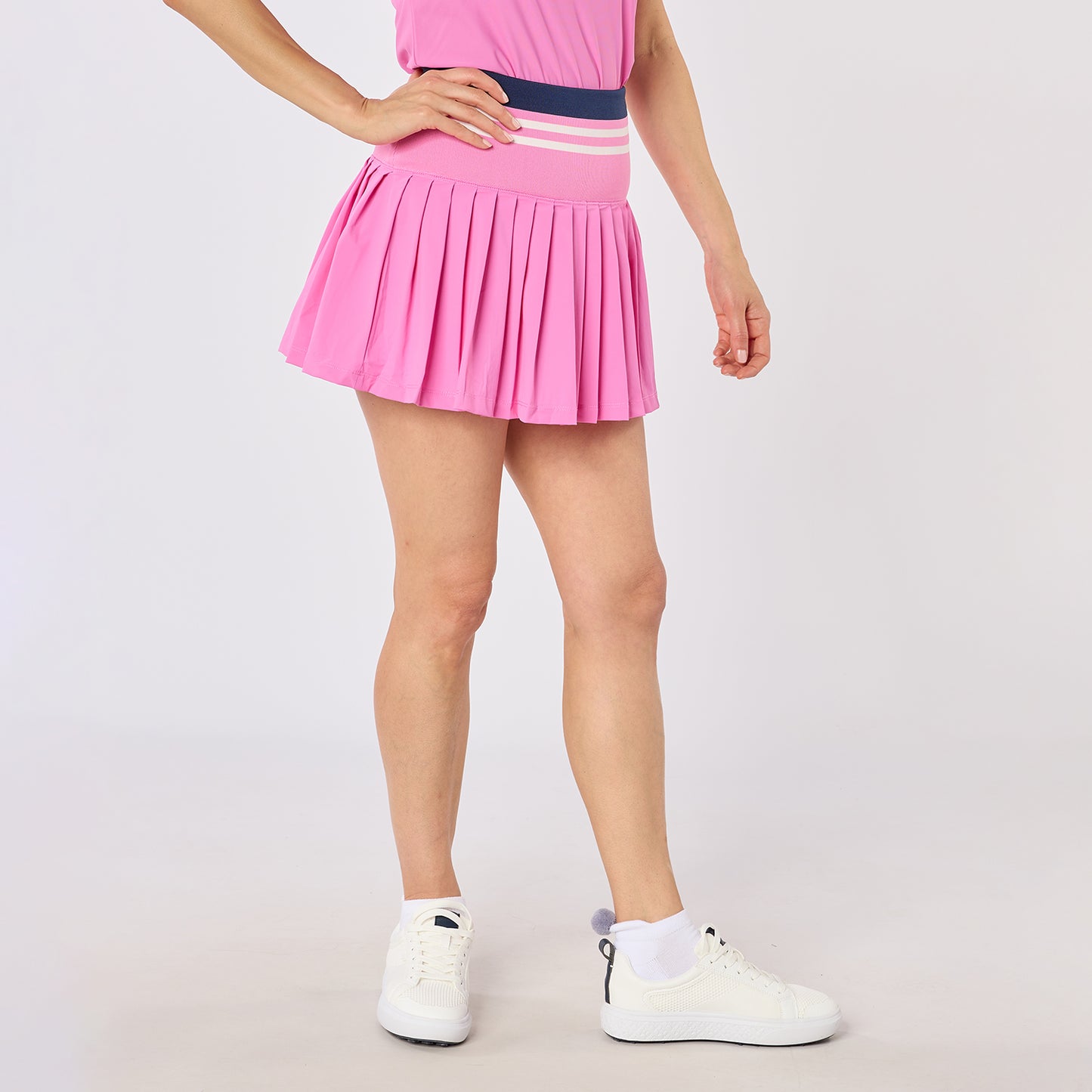 Swing Out Sister Ladies Pleated Skort with Super Flattering Deep Pull-On Waistband For a Super Sporty Finish