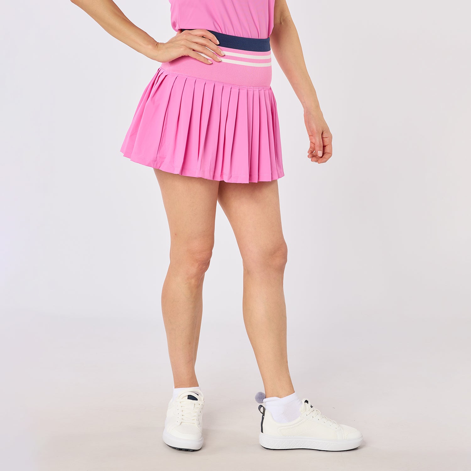 Swing Out Sister Ladies Pleated Skort with Super Flattering Deep Pull-On Waistband For a Super Sporty Finish