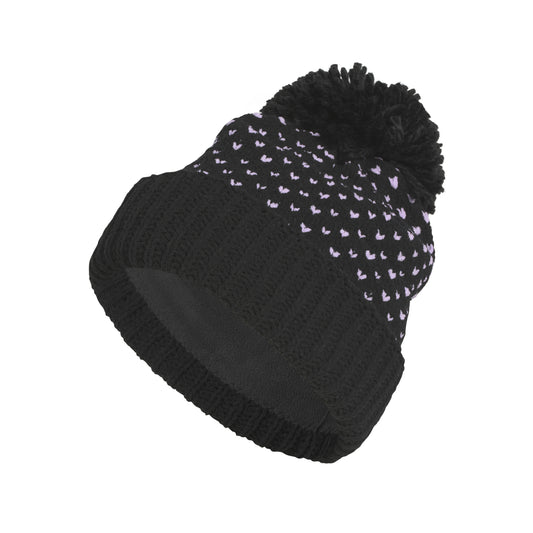 adidas Golf Ladies Fleece Lined Bobble Hat in Black