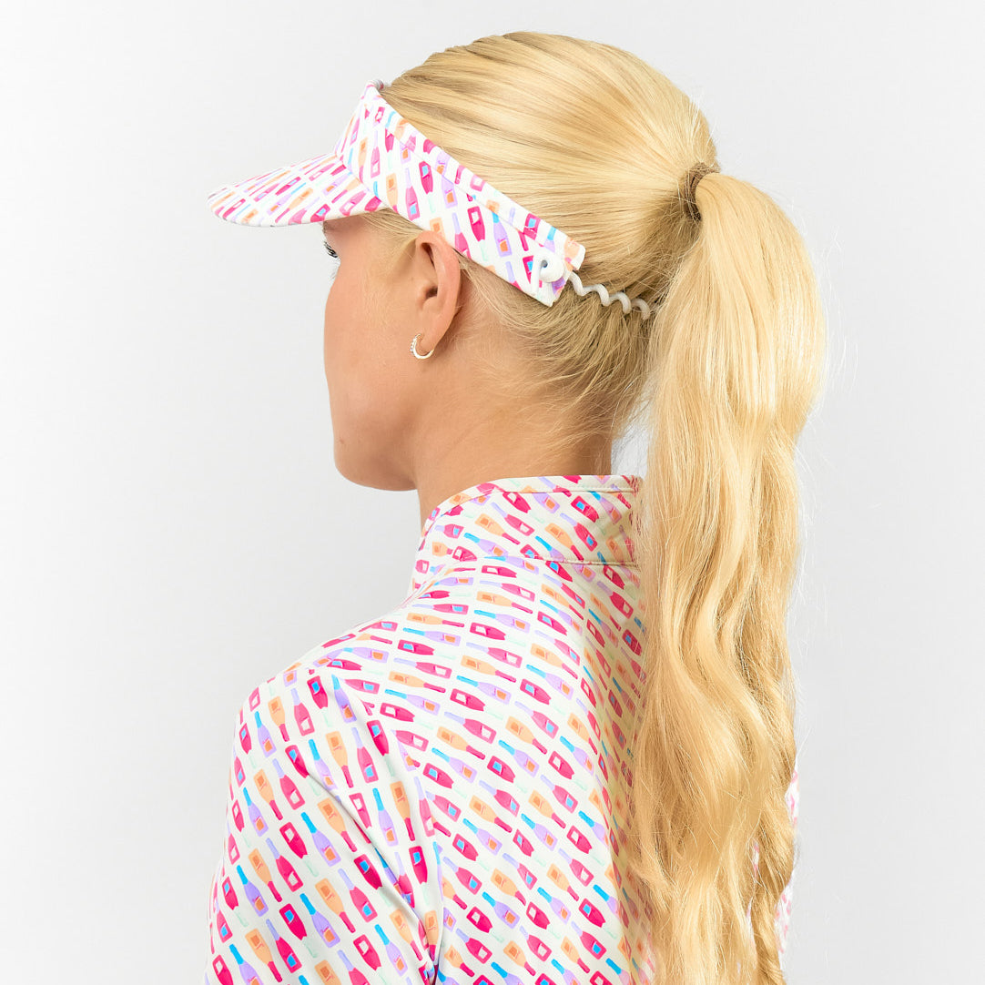 Pure Cable Adjusted Golf Visor in Fun Bottle Print