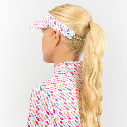 Pure Cable Adjusted Golf Visor in Fun Bottle Print