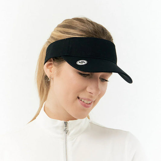 Surprizeshop Ladies Black Golf Visor with Magnetic Ball Marker & Adjustable Fit