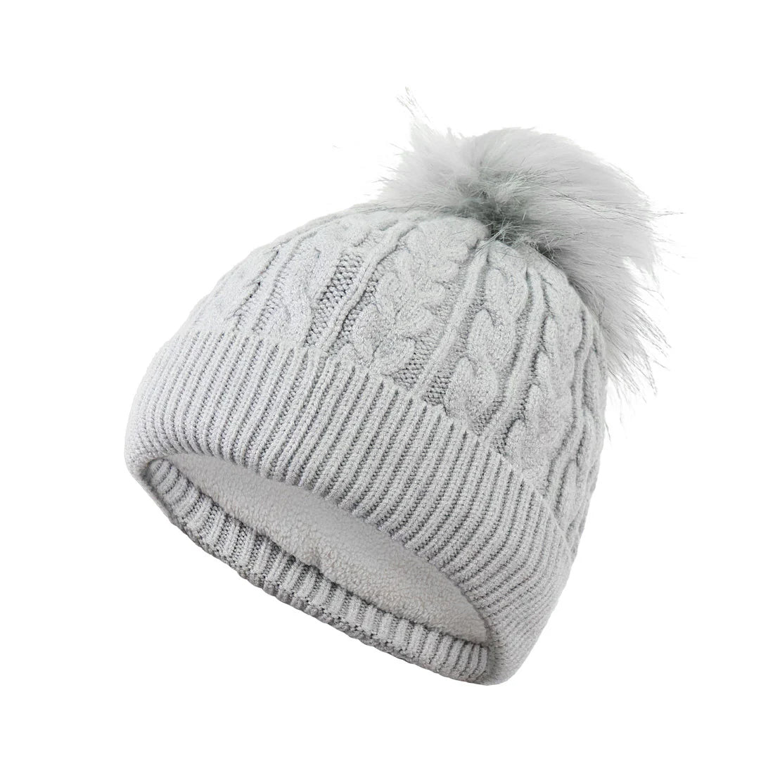 Surprizeshop Ladies Fleece Lined Waterproof Bobble Hat