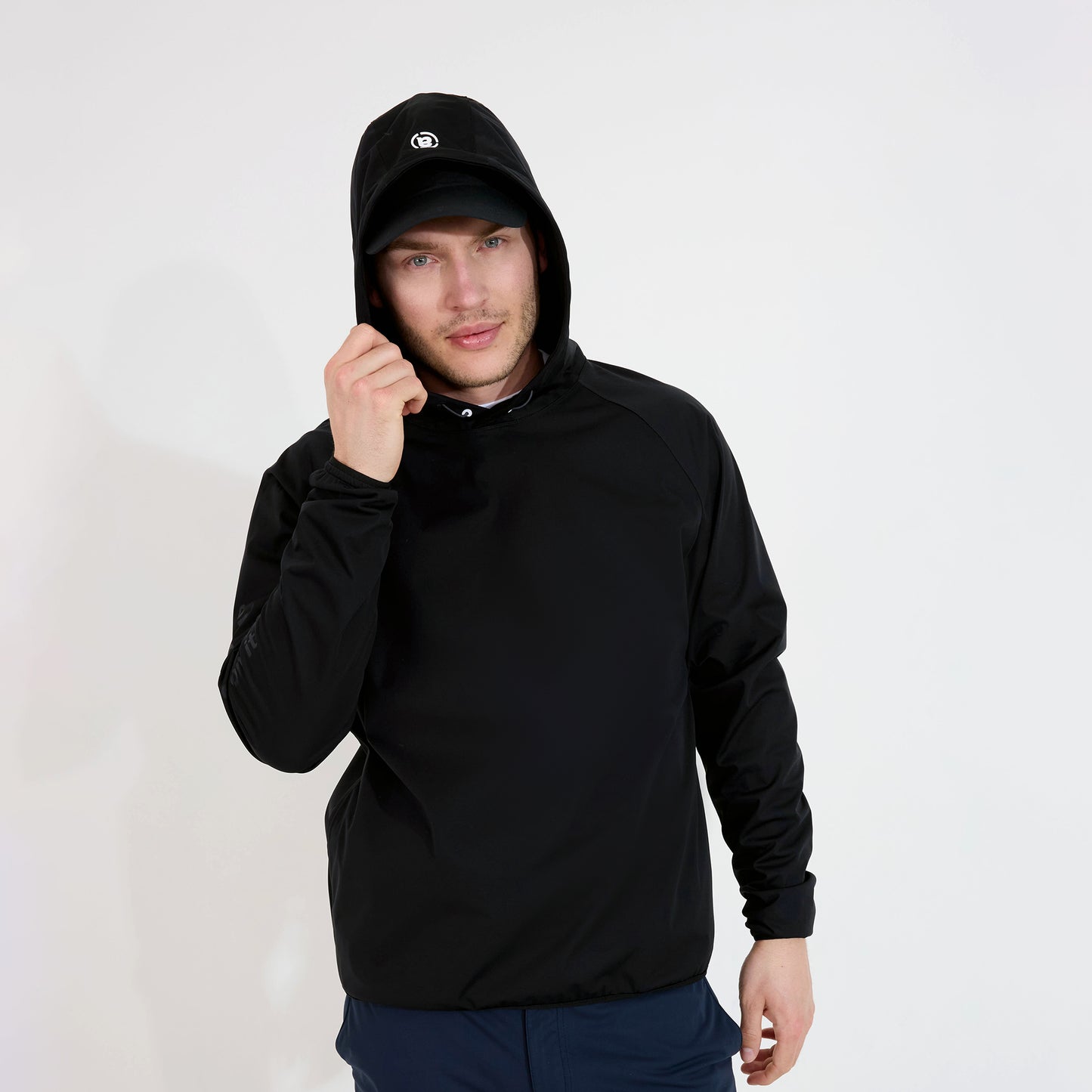 Abacus Mens Black Bounce Waterproof Hoodie