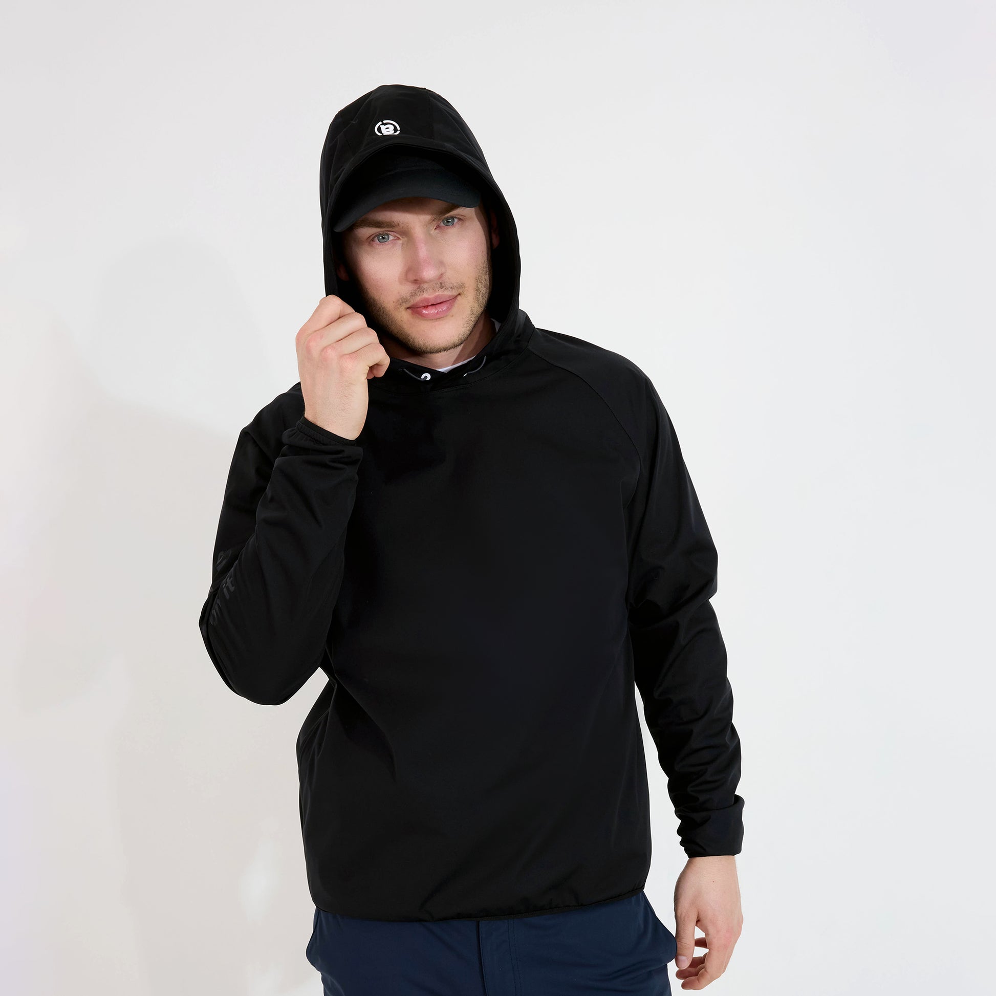 Abacus Mens Black Bounce Waterproof Hoodie