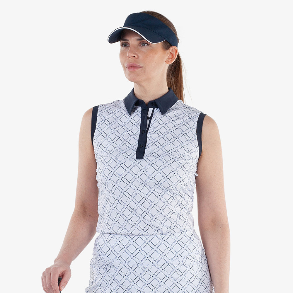 Galvin Green Ladies Printed Sleeveless Polo for Beautifully Detailed, Breathable Performance