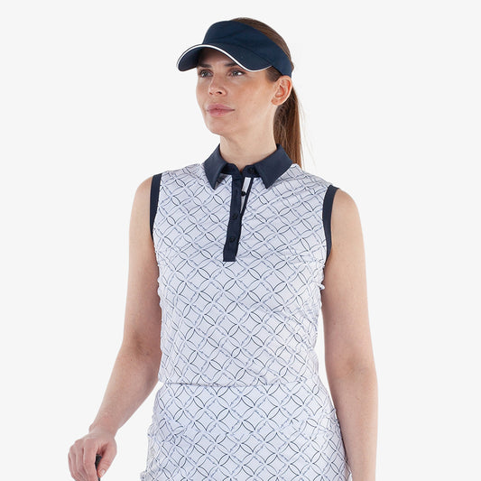 Galvin Green Ladies Printed Sleeveless Polo for Beautifully Detailed, Breathable Performance