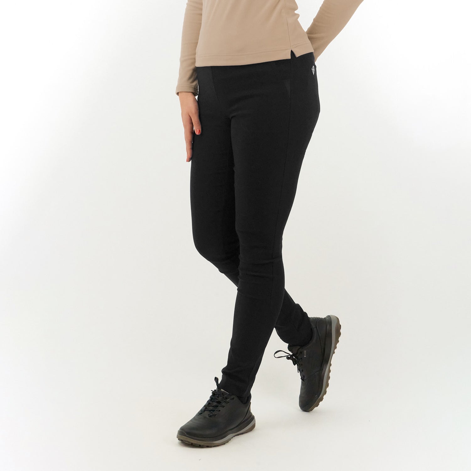 Pure Golf Ladies Pull-On Stretch Trouser in Black