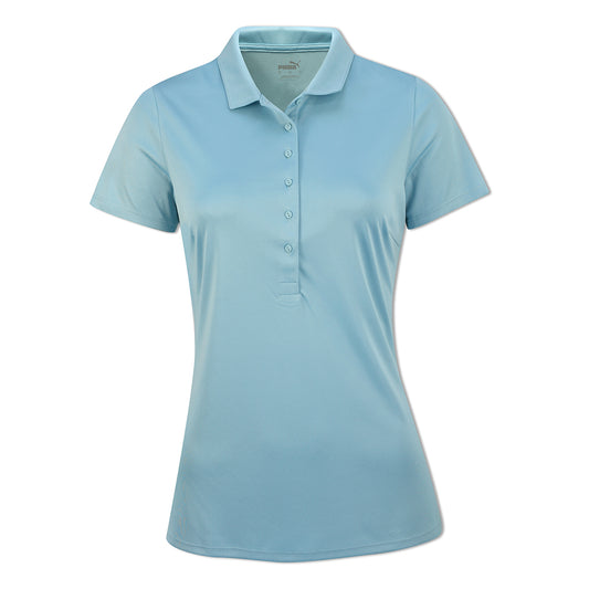 Puma Ladies Short Sleeve Polo with DryCell in Milky Blue - Last One Large Only Left