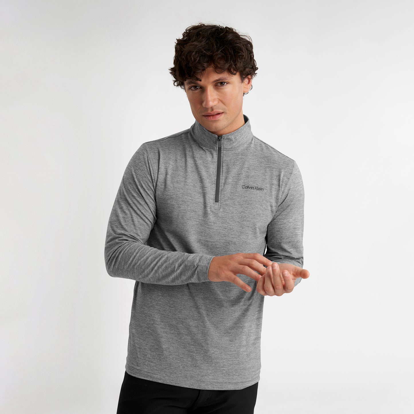 Calvin Klein Technical Zip-Neck Top