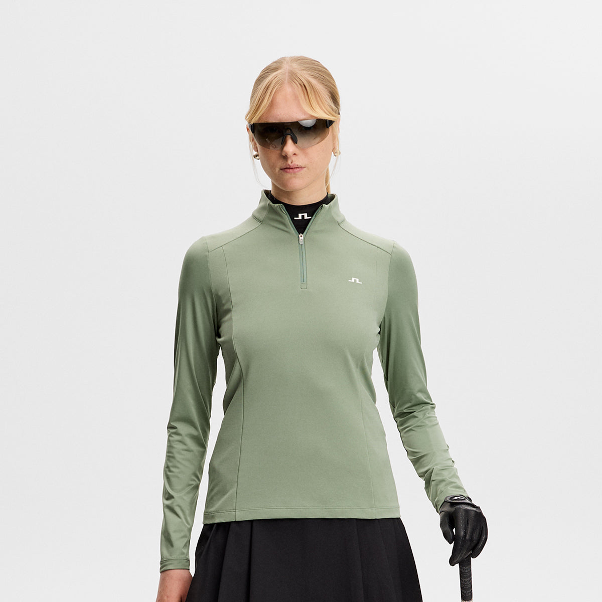 J.Lindeberg Ladies 1/4 Zip Mid-Layer - Lightweight Warmth for Active Days