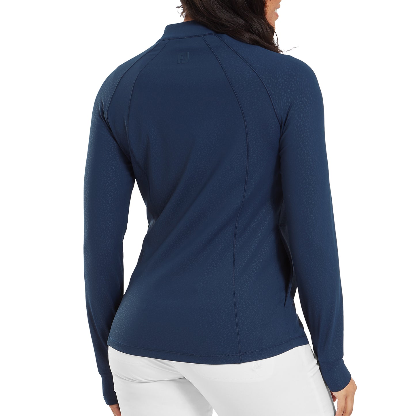 FootJoy Ladies Full-Zip Animal Print Mid-Layer in Navy