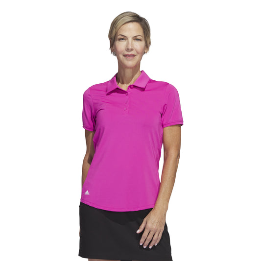 adidas Ladies Short Sleeve Golf Polo in Lucid Fuchsia