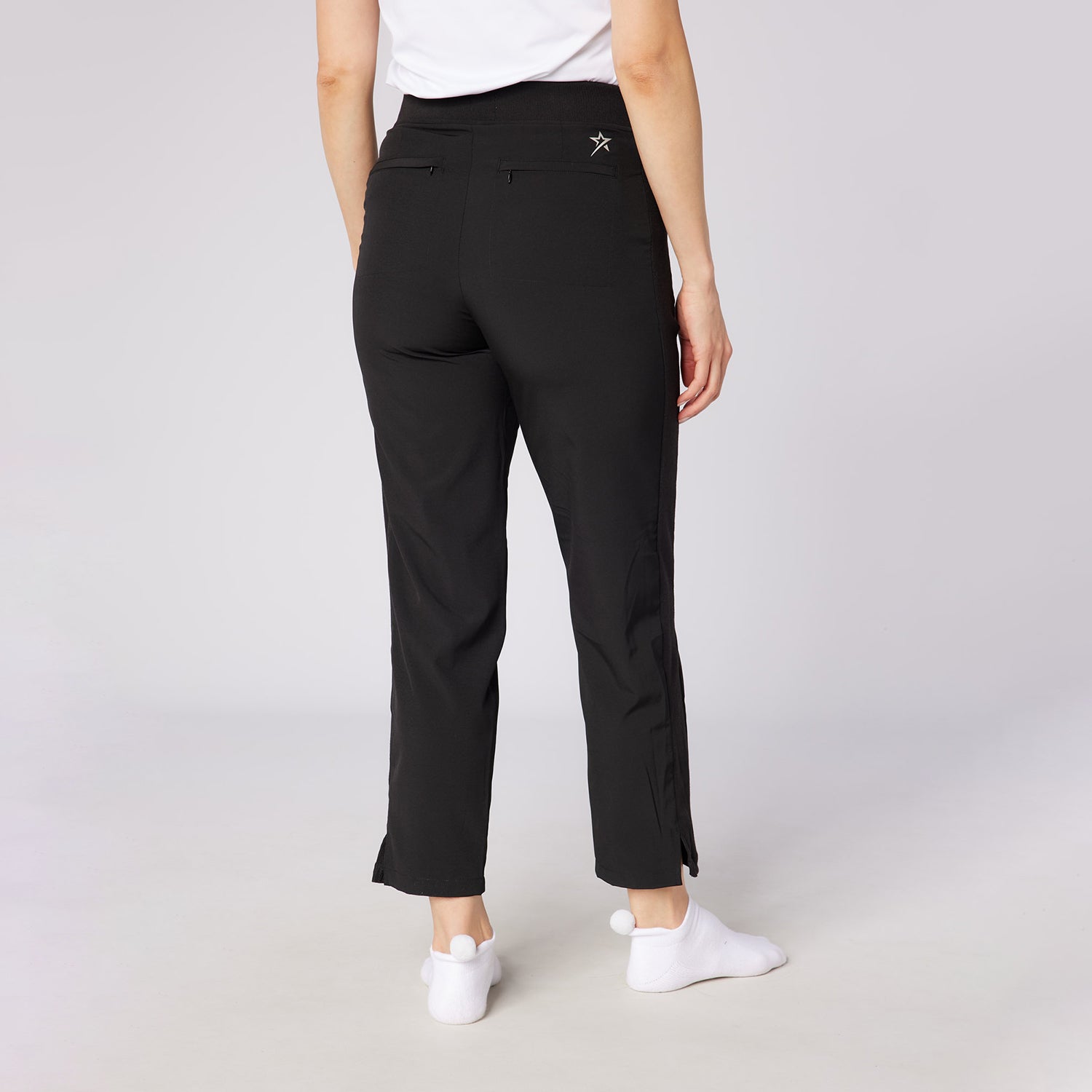 Swing Out Sister Ladies Lightweight 7/8 Pull-On Trousers – Stretchy Comfort and Effortless Style for Any Occasion in Black