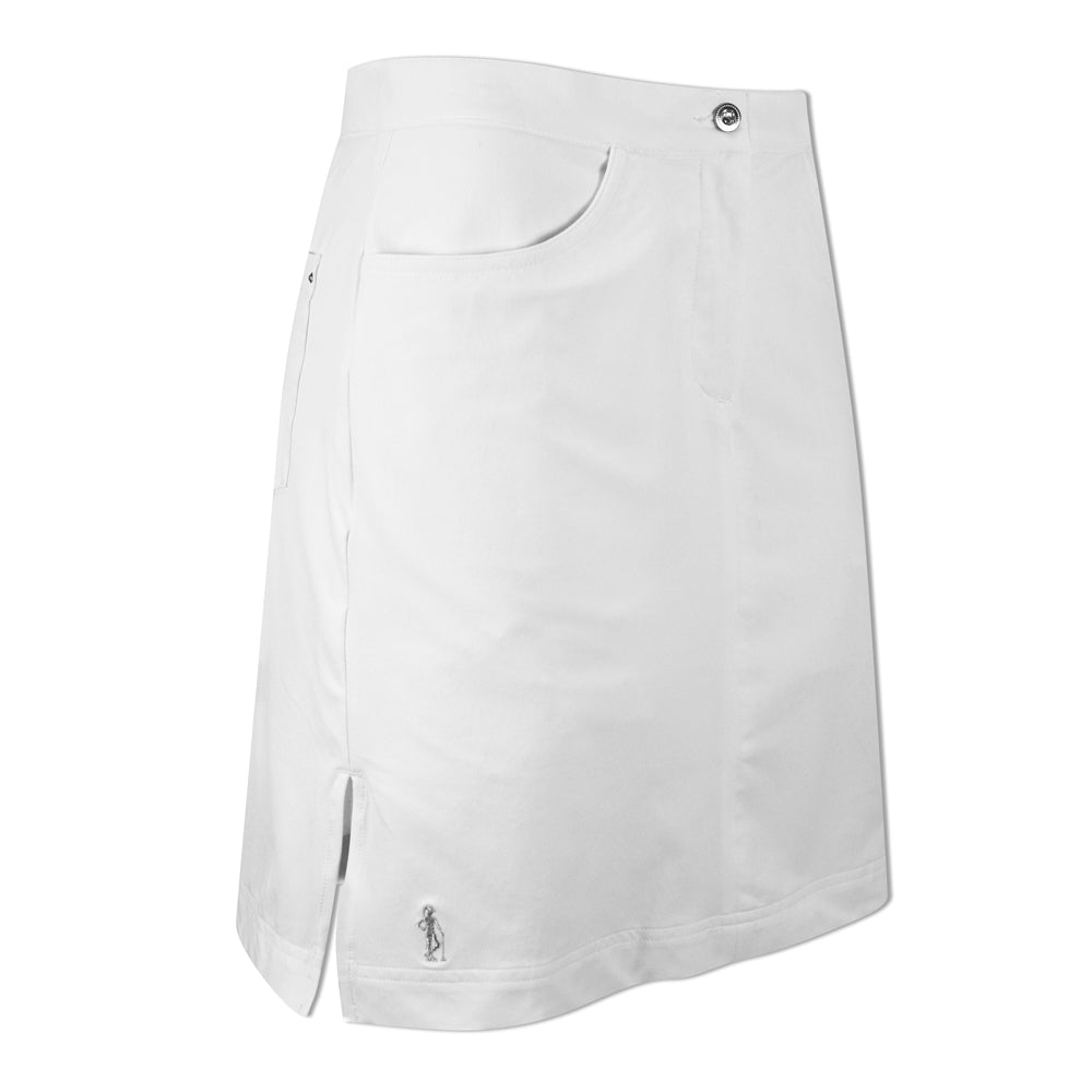 Glenmuir Ladies Soft 4-Way Stretch Skort with Flattering Fit in White