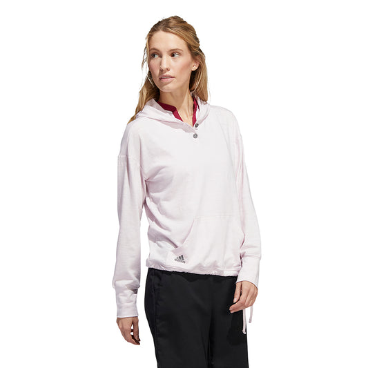 adidas Ladies Lightweight Golf Hoody in Almost Pink