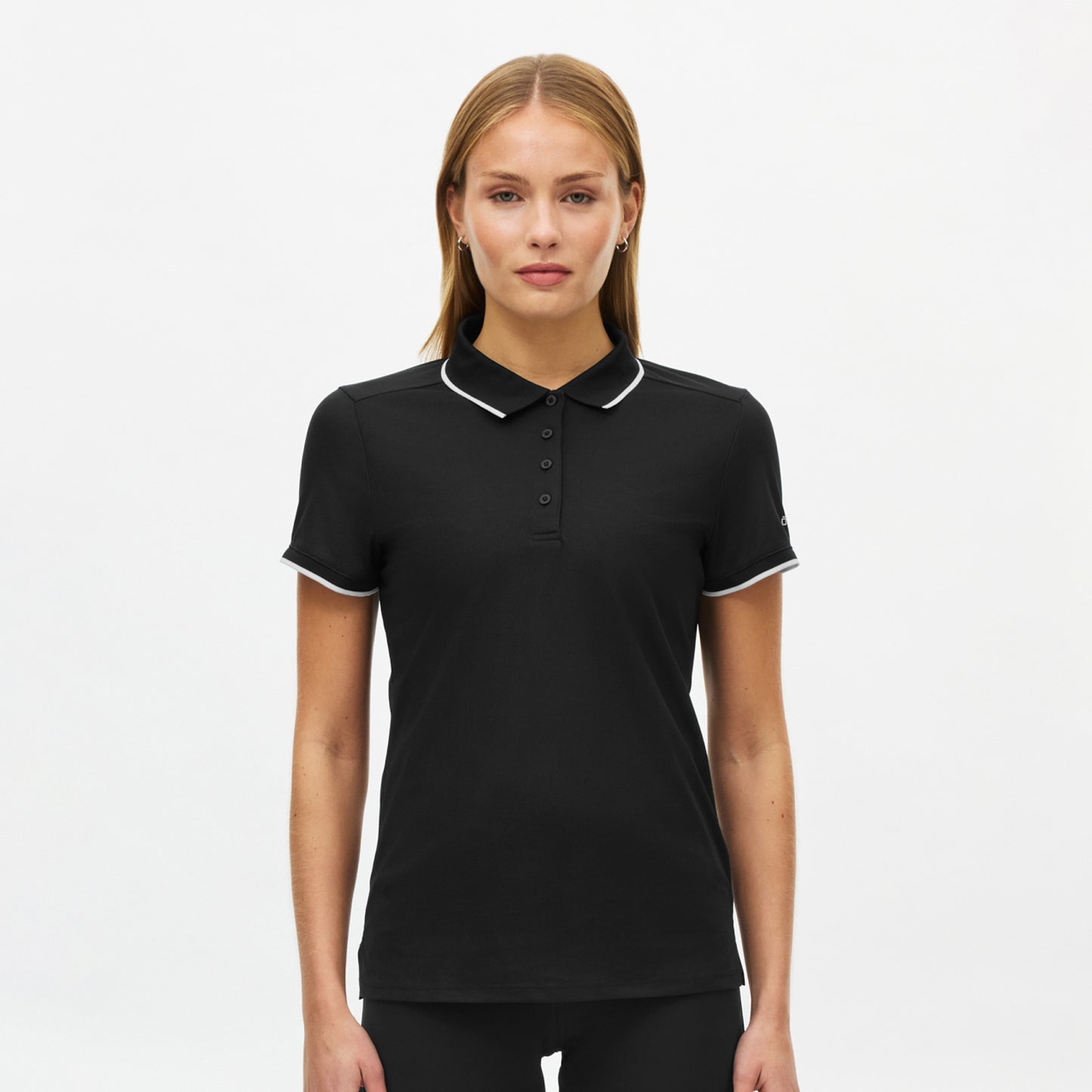 Rohnisch Ladies Classic Polo Shirt with Contrast Trim in Black - Lightweight Comfort for All-Day Ease