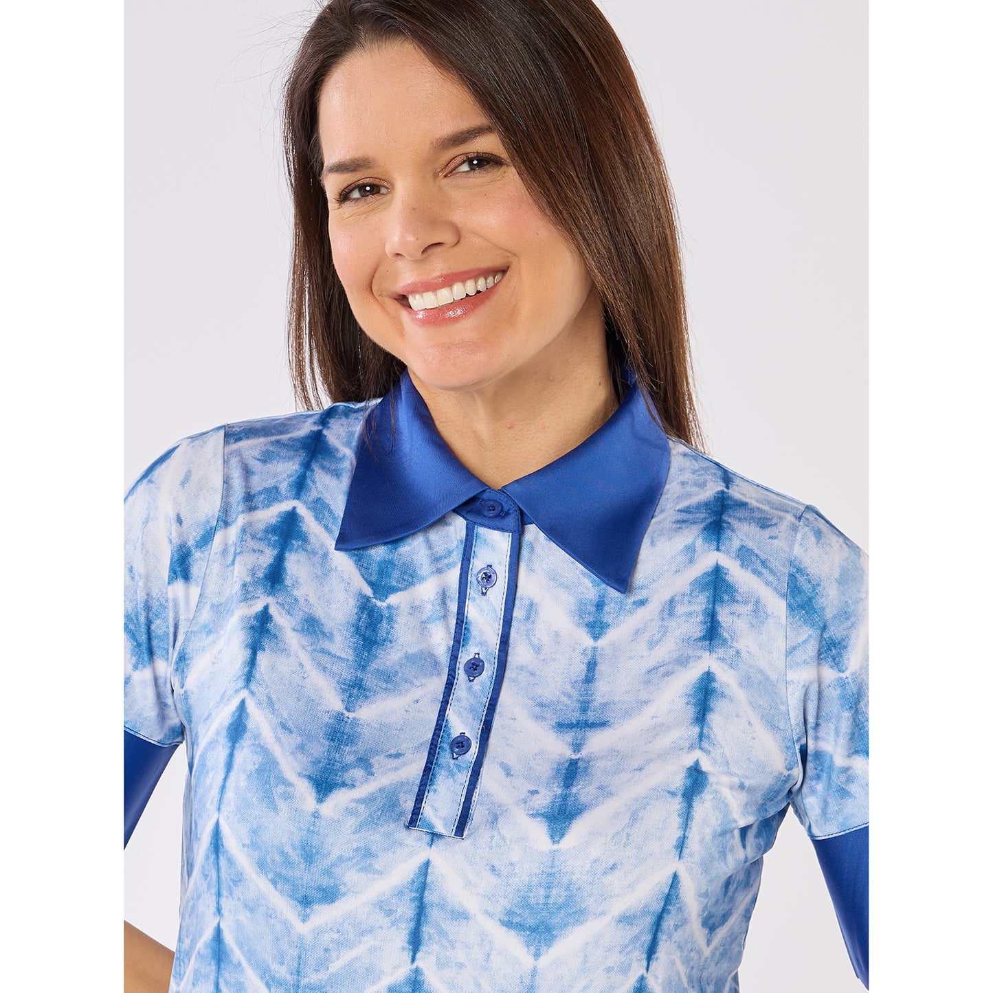 Swing Out Sister Ladies Half Sleeve with Contrast Cuffs & Oversized Collar for Added Flair