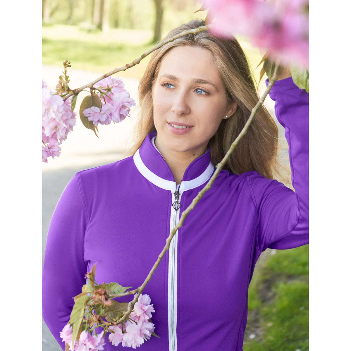 Pure Golf Ladies Mid-Layer Stretch Jacket with Full-Zip - Performance Stretch for Players Who Don’t Slow Down