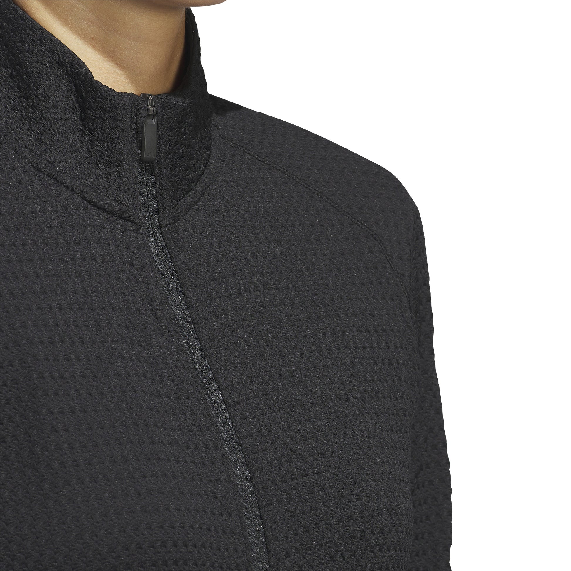 adidas Ladies Waffle-Knit Golf Jacket in Black