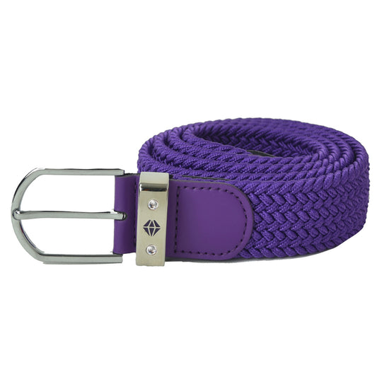 Pure Golf Ladies Woven Stretch Belt in Purple