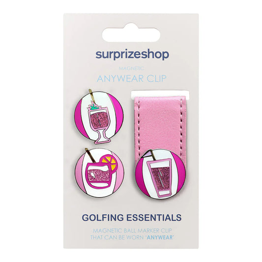 Surprizeshop Cocktails for the Course Magnetic Clip Golf Ball Marker Anywear Set