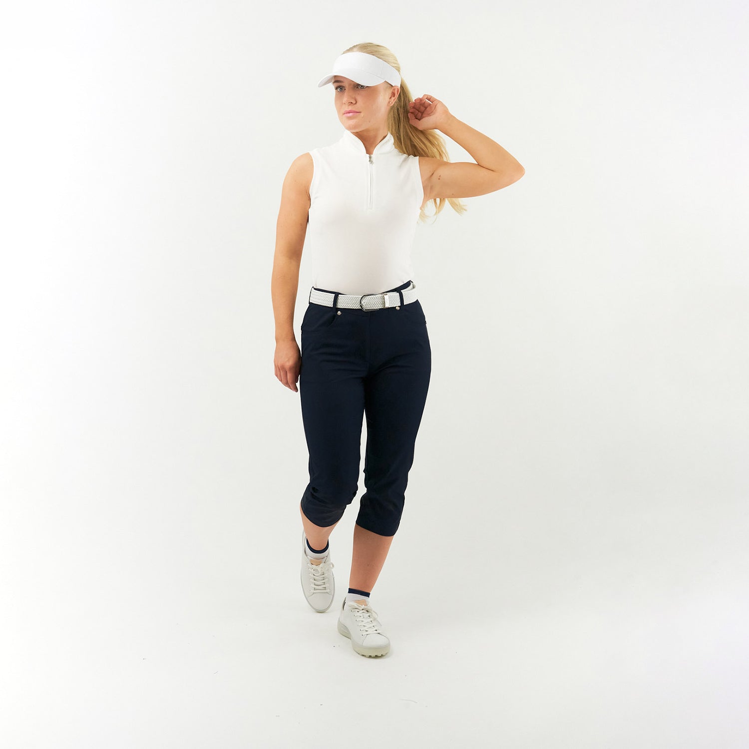 Surprizeshop Ladies Elasticated Braided Stretch Golf Belt in White –  GolfGarb