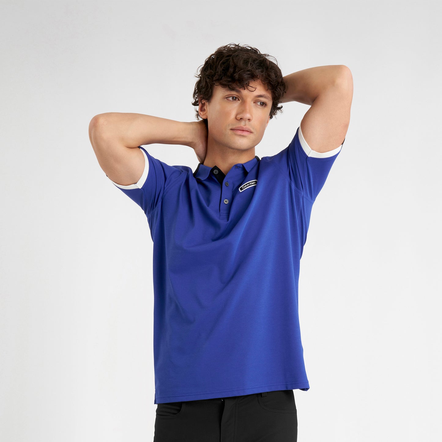 Calvin Klein Mens Polo with Colour Block Trim