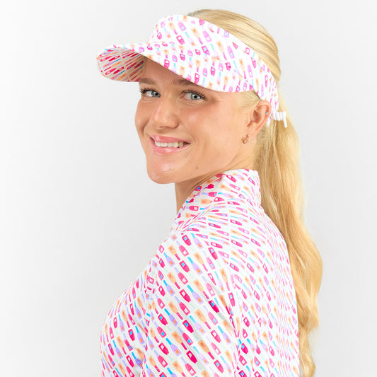 Pure Cable Adjusted Golf Visor in Fun Bottle Print