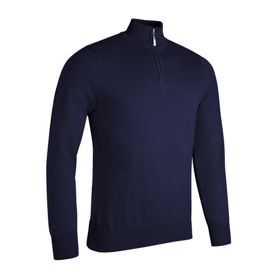 Glenmuir Mens Navy Lightweight Cotton Sweater