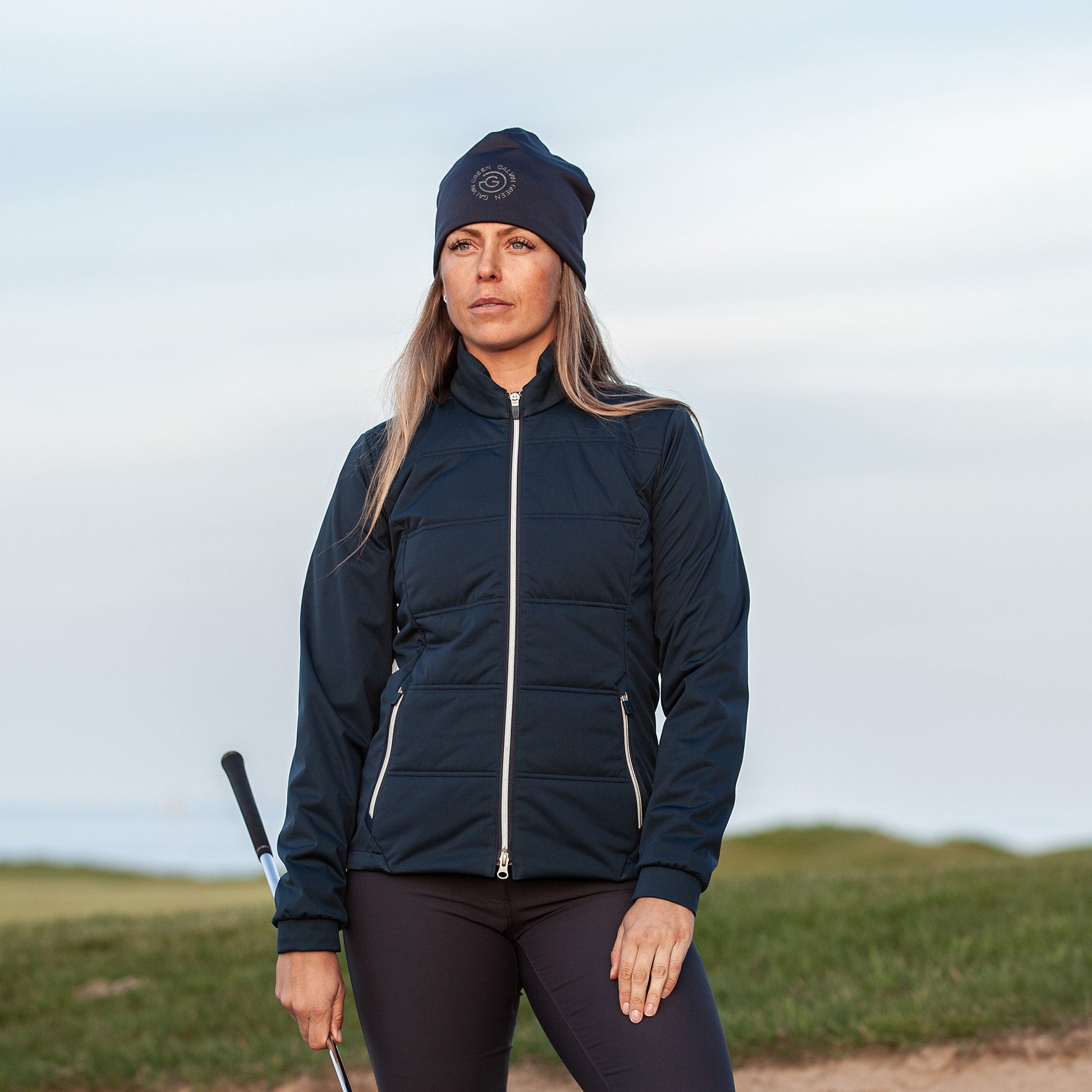 Galvin Green Women's Navy Quilted Jacket with Water Repellent Finish