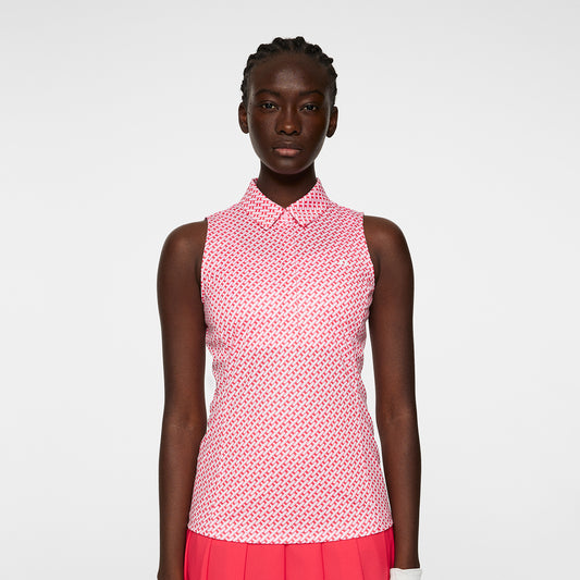 J.Lindeberg Ladies Sleeveless Polo with Bridge Print