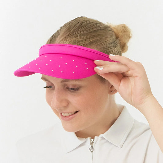 Surprizeshop Crystal Embellished Clip-On Visor with Ball Marker