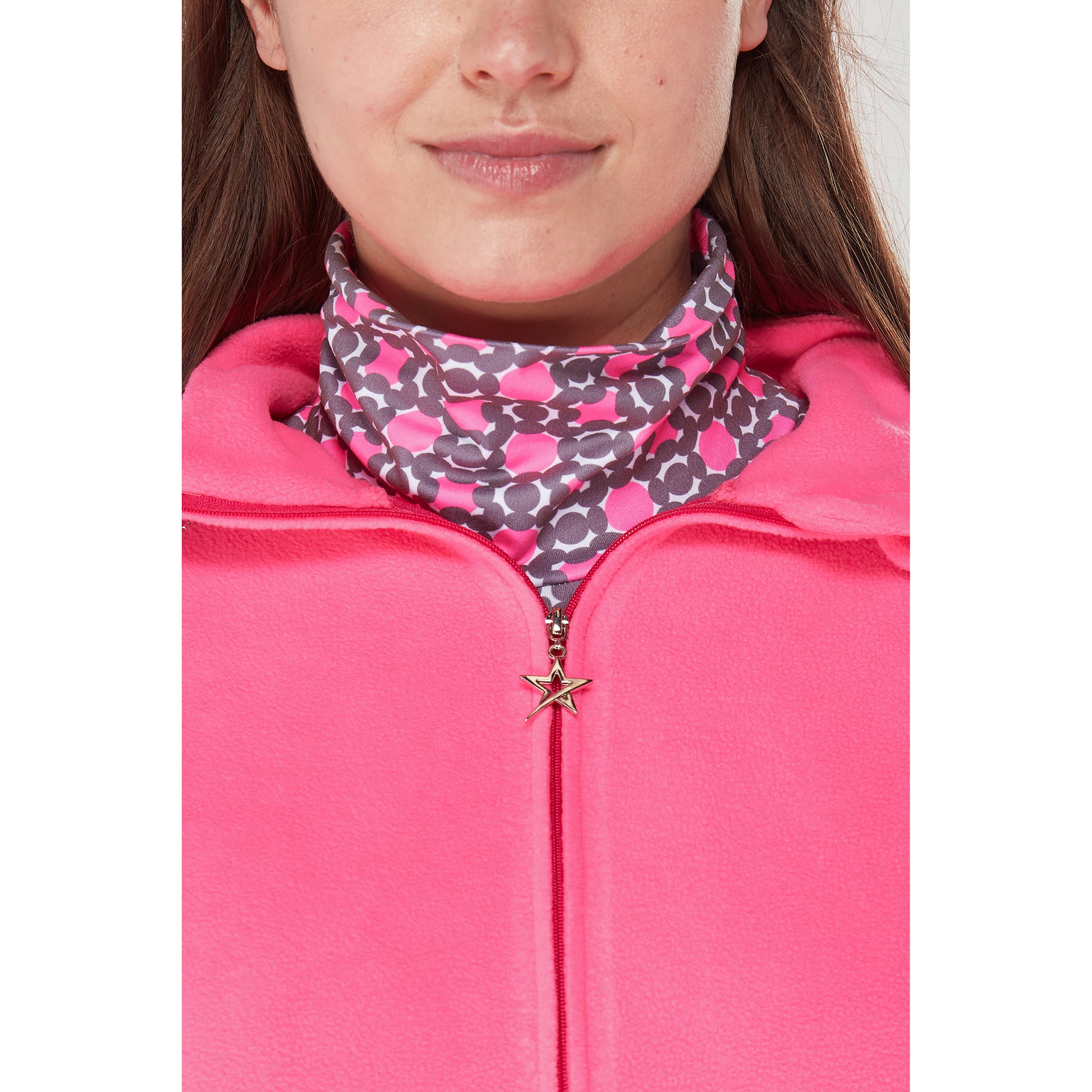 Swing Out Sister Bonny 1/4 Zip Fleece in Neon Pink