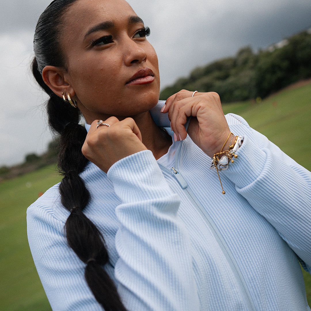 adidas Golf Ladies Full-Zip Textured Jacket – Lightweight Layering for Everyday Wear & On-Course Comfort