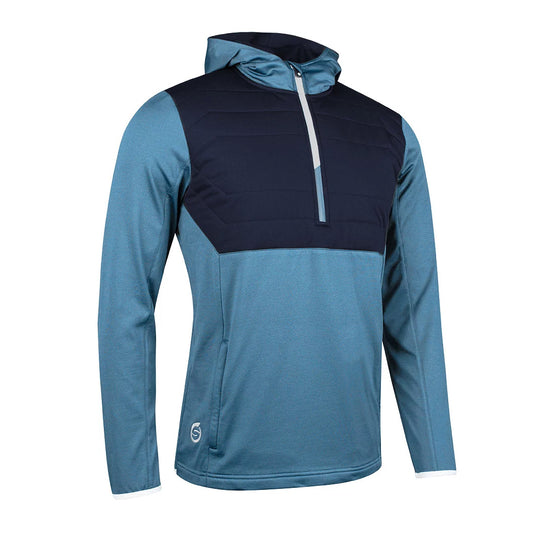 Sunderland Mens Hybrid Showerproof Mid-Layer with Contrast Quilted Panels and Hood
