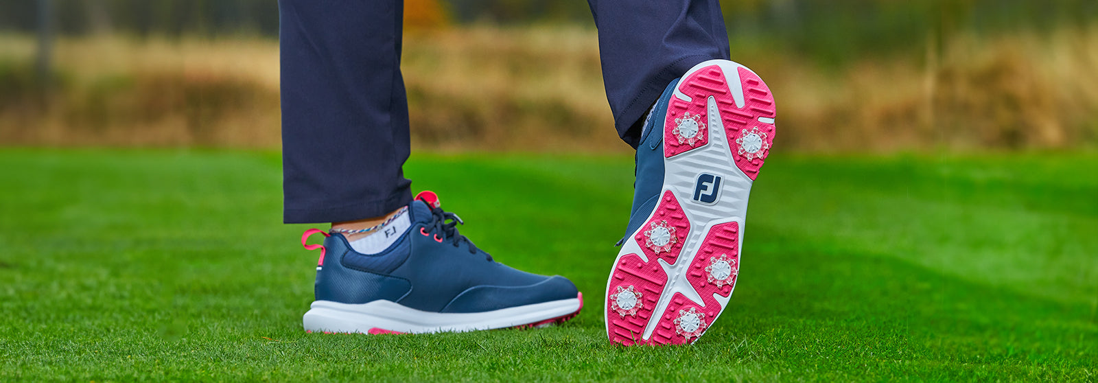 FootJoy Tour Rival women's shoes on the golf course