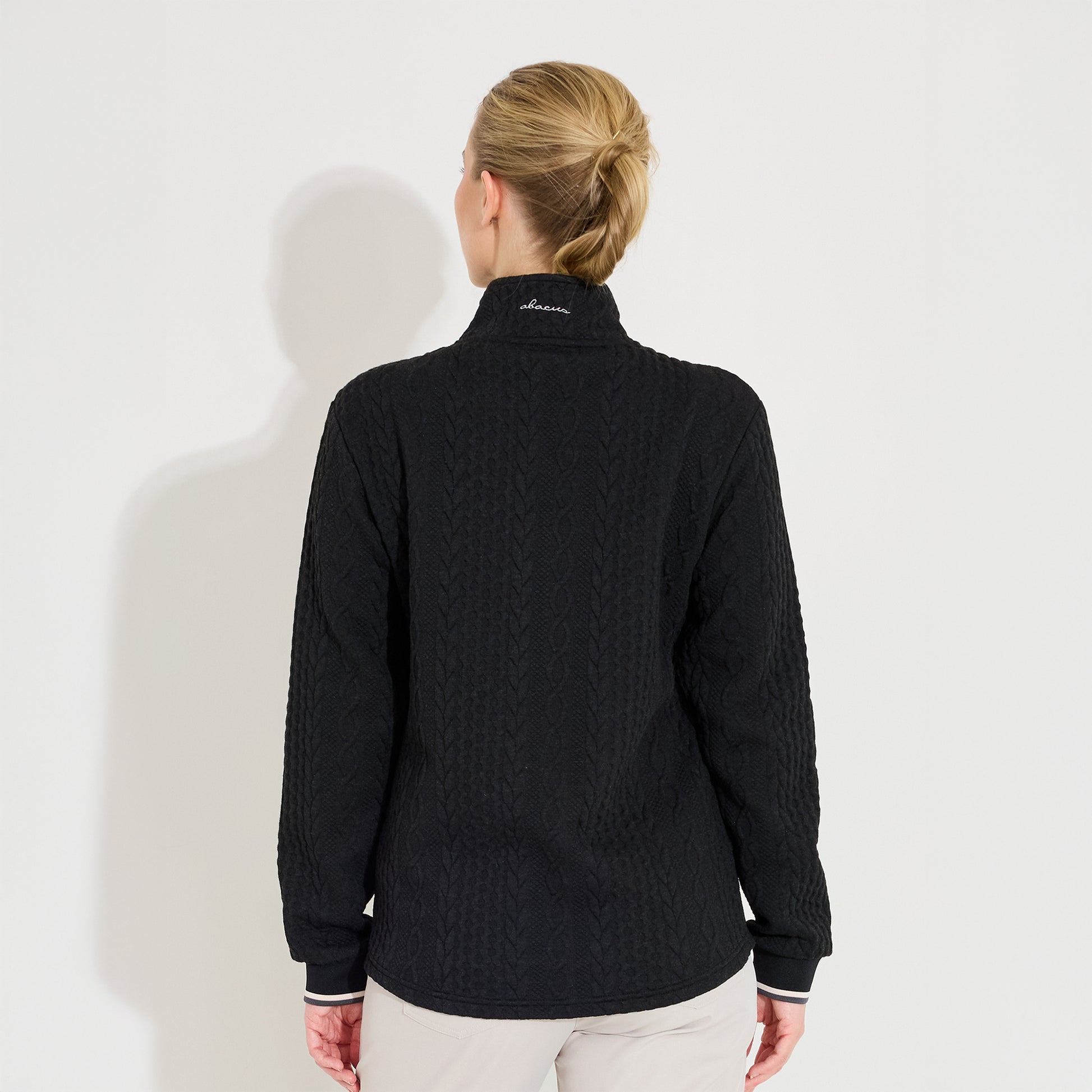 Abacus Ladies Full-Zip Fleece Mid-Layer Jacket  in Black
