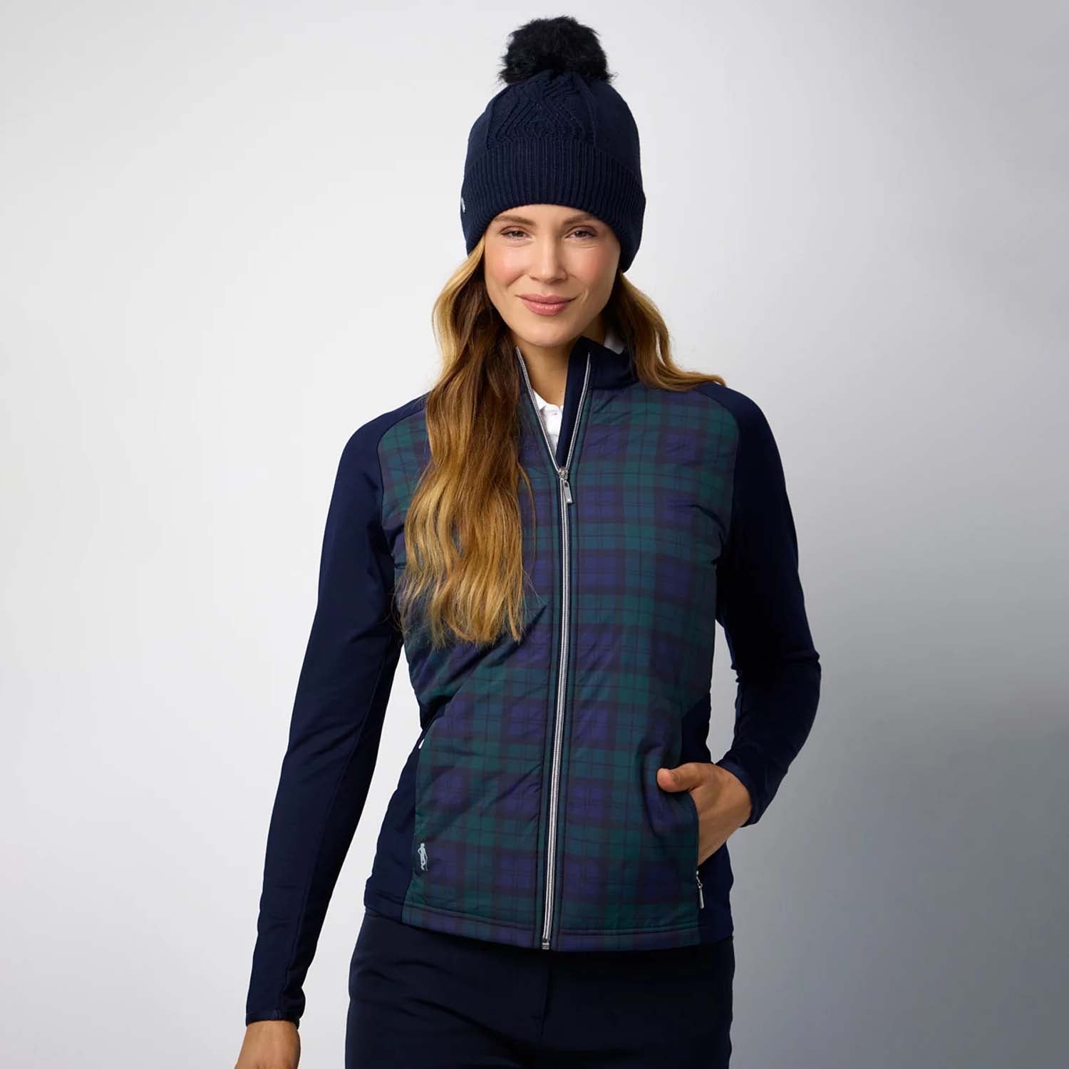 Glenmuir Ladies Thermal Hybrid Jacket with Tartan Print