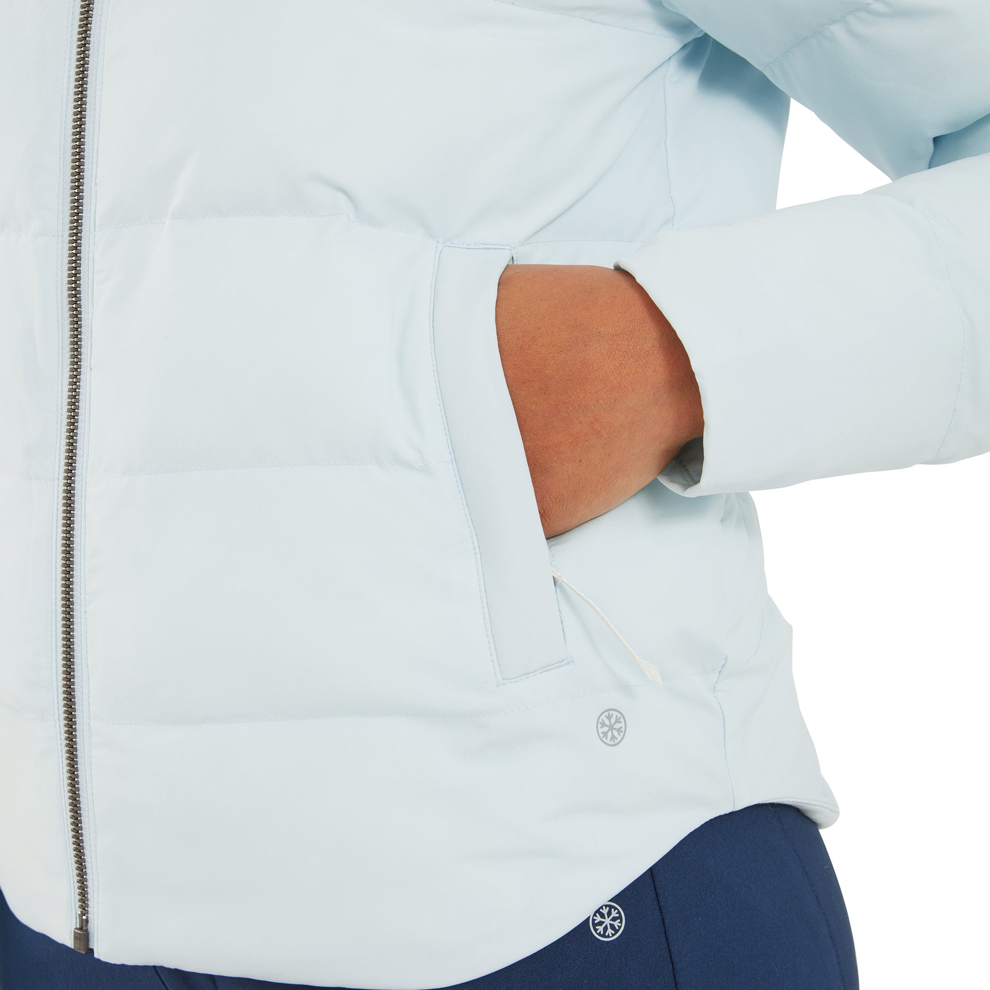 FootJoy Ladies Water Resistant Thermal Insulated Padded Jacket in Ice Blue