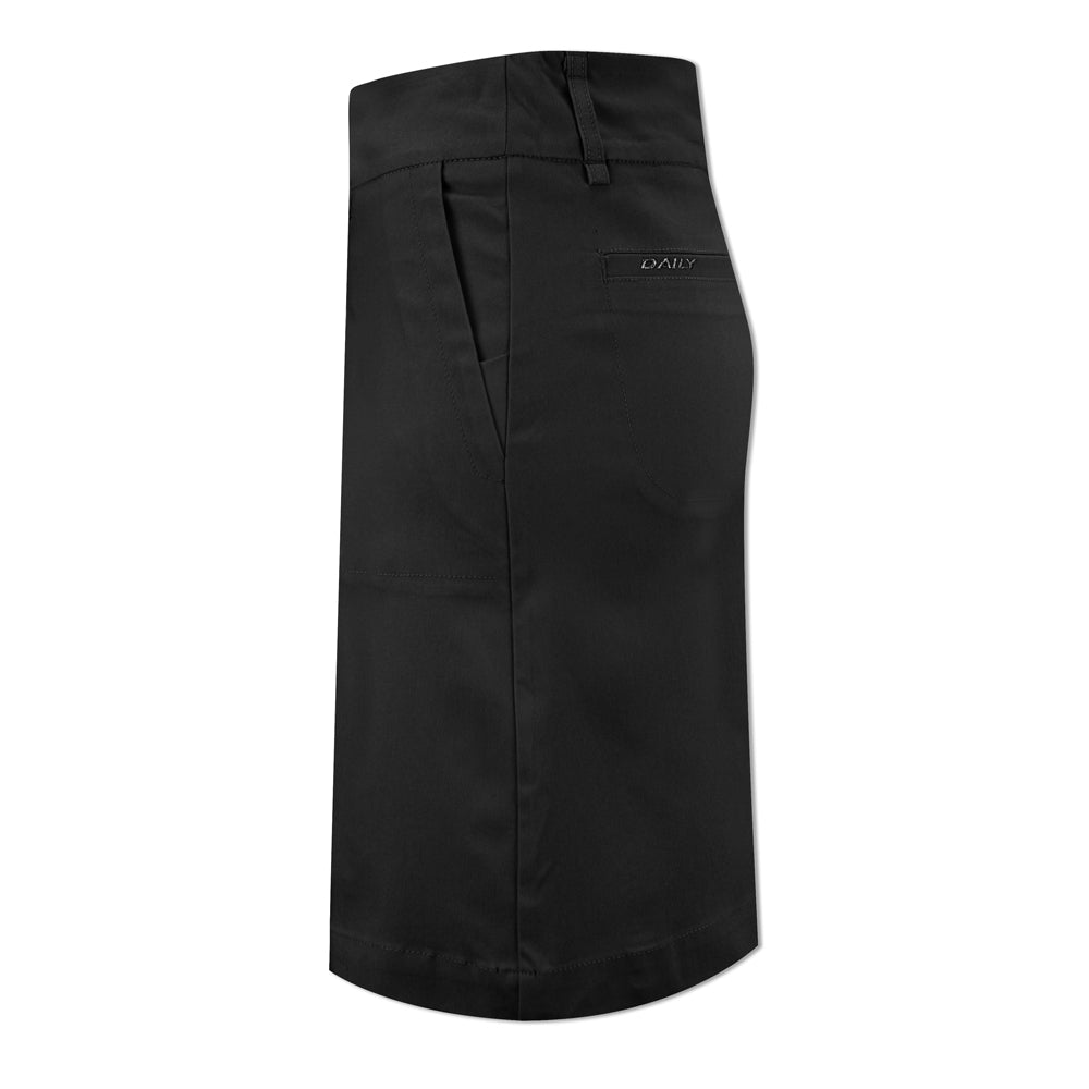 Daily Sports Ladies Pull-On Skort with Super-Stretch Finish in Black