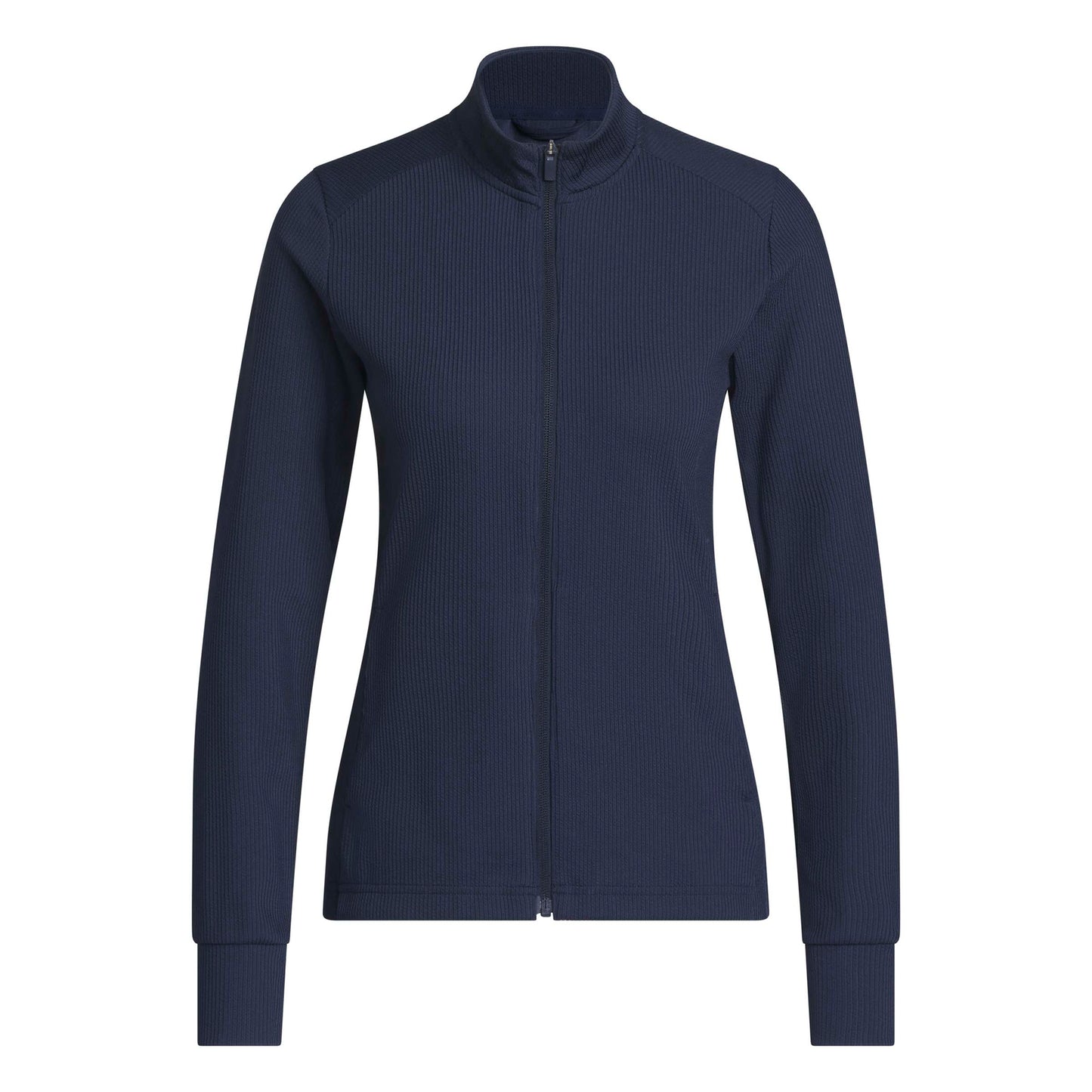 adidas Golf Ladies Navy Ribbed Knit Textured Jacket