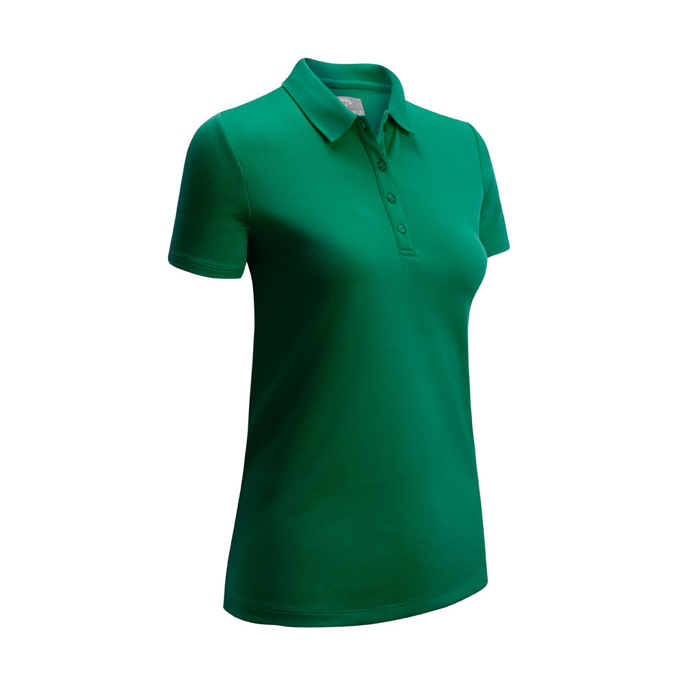 Callaway Ladies Short Sleeve Swing Tech Polo with Opti-Dri in Golf Green