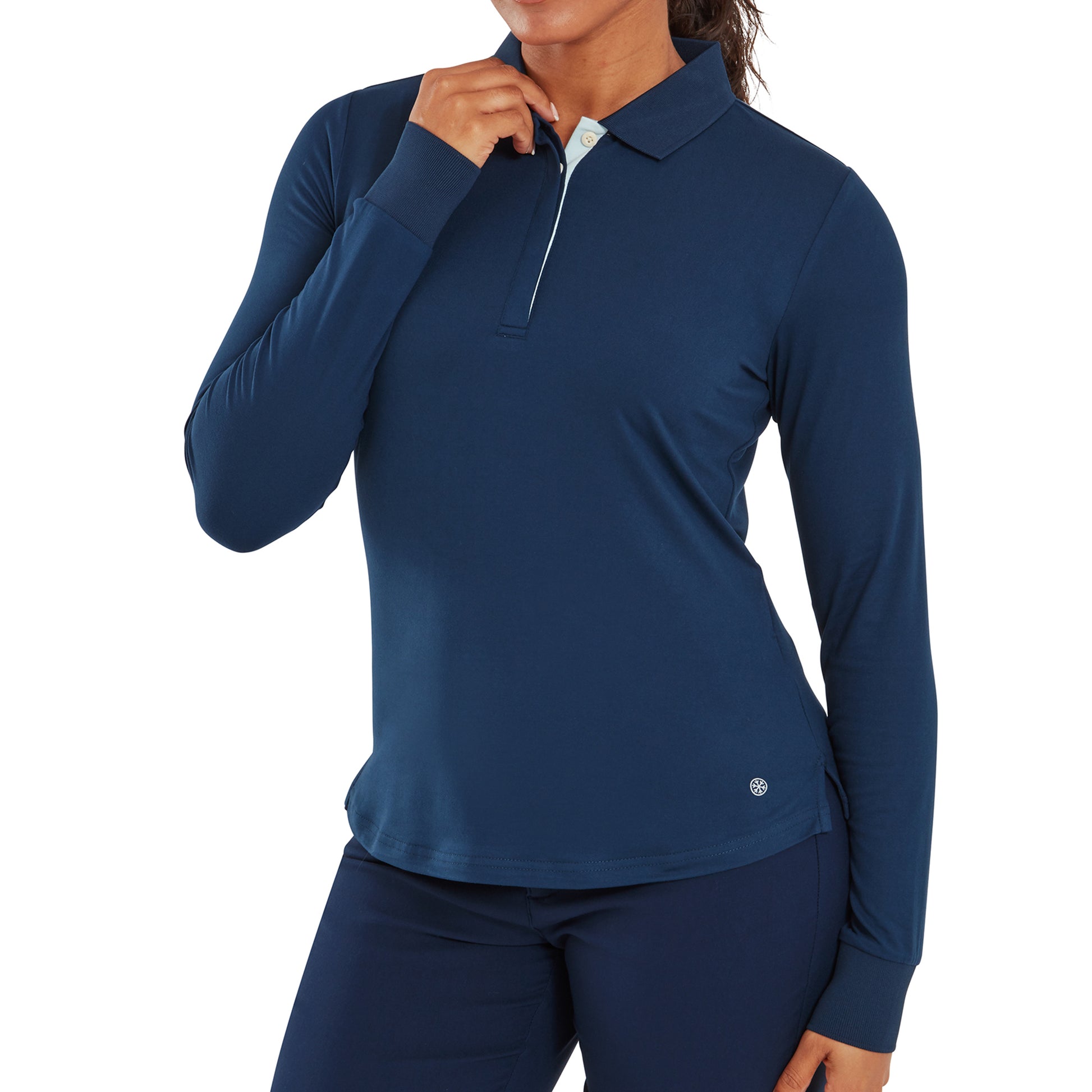 FootJoy Womens Soft-Stretch Thermal Long Sleeve Top in Navy
