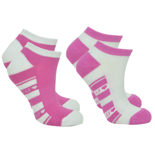 Pure Ladies 2 Pair Pack Socks in Azalea Pink